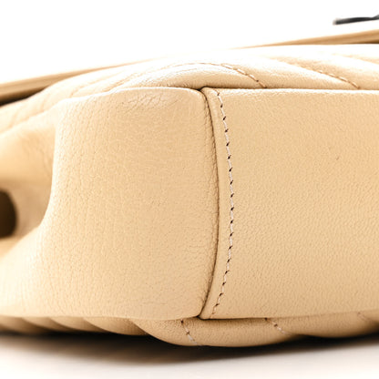 Saint Laurent Sheepskin Matelasse Chevron Monogram Medium College Bag Dark Beige 10 of 13