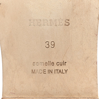Hermes Epsom Oran Sandals 39 Etoupe 6 of 11