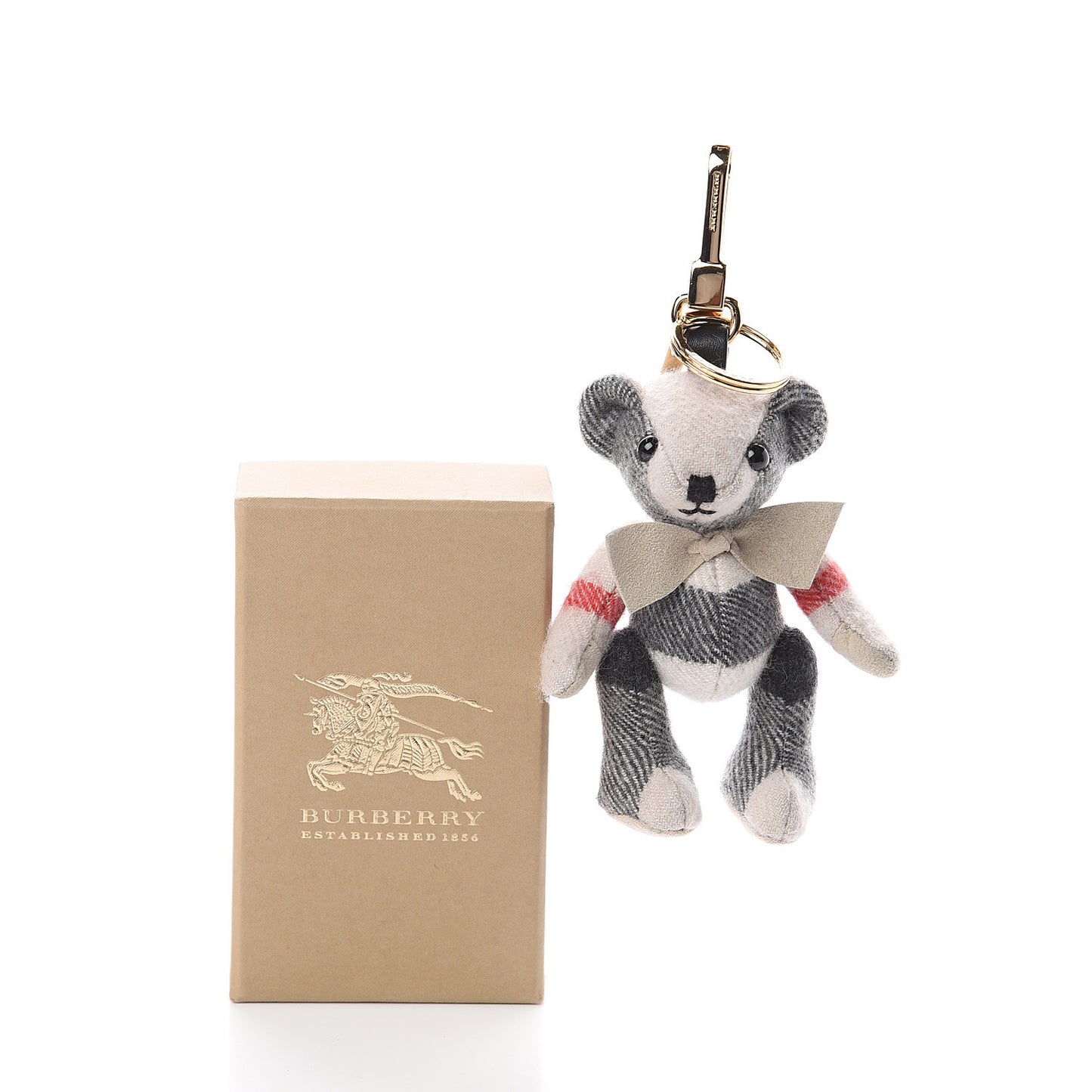 Cashmere House Check Thomas Bear Bag Charm Stone