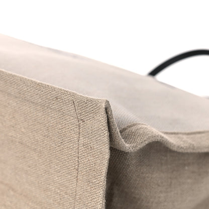 Saint Laurent Linen Calfskin Rive Gauche Tote Optic White 9 of 18