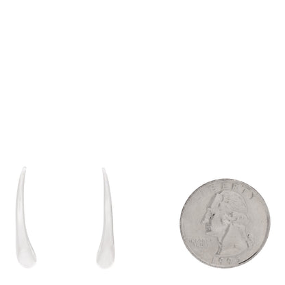 Tiffany Sterling Silver Elsa Peretti Teardrop Drop Earrings 2 of 5