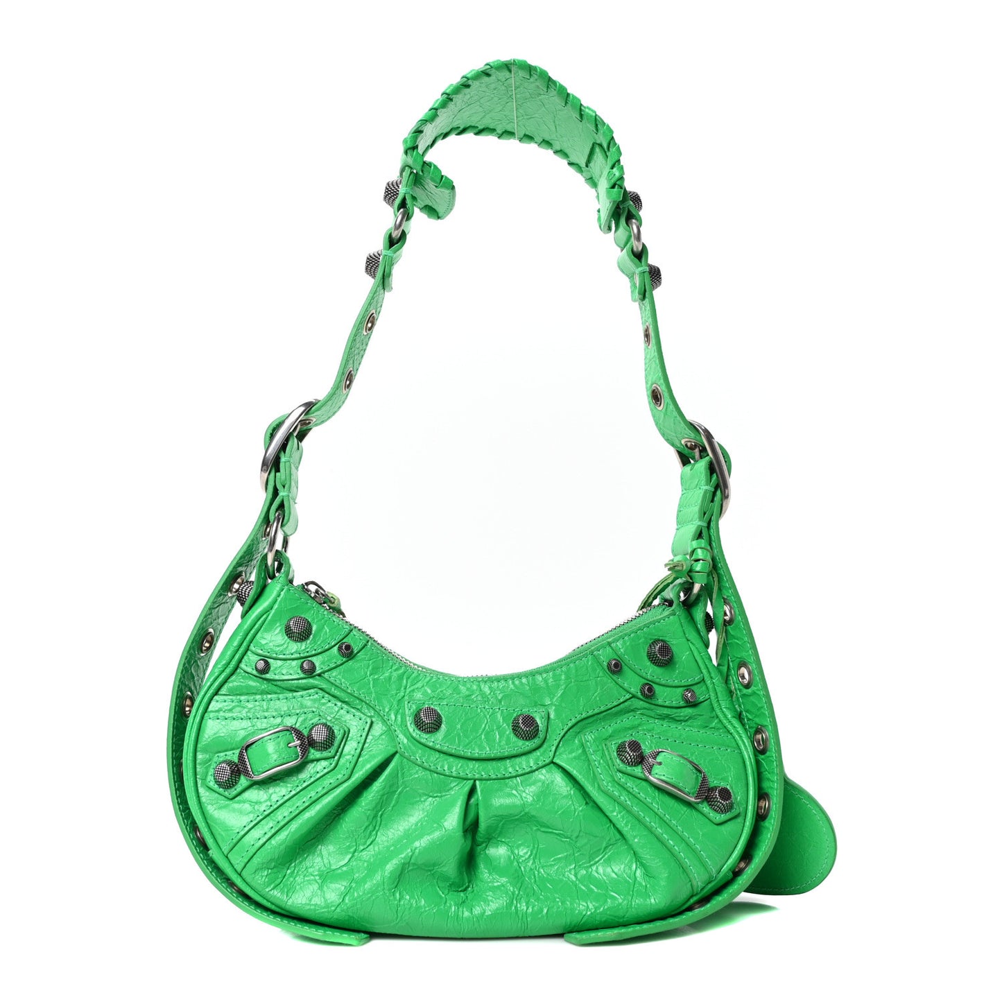 Agneau Arena Le Cagole Shoulder Bag XS Vivid Green