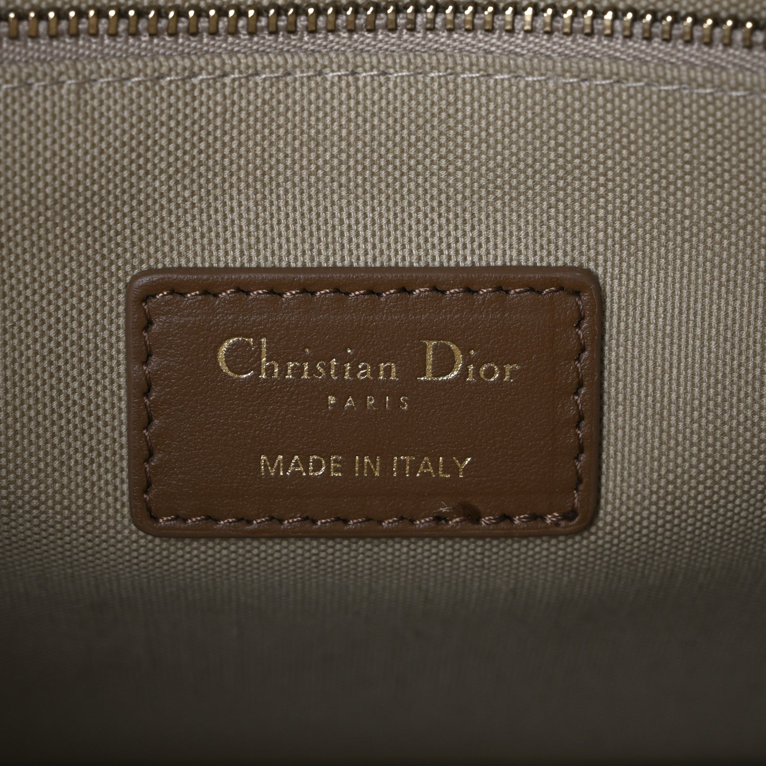 Christian Dior Raffia Calfskin Oblique Embroidered Small Book Tote Beige Camel 6 of 13