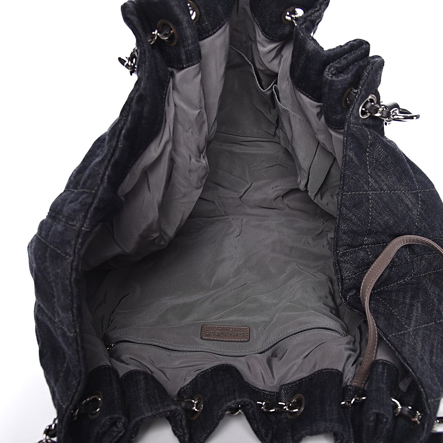 Chanel Denim Quilted Stretch Spirit Large Cabas Tote Blue 5 of 11