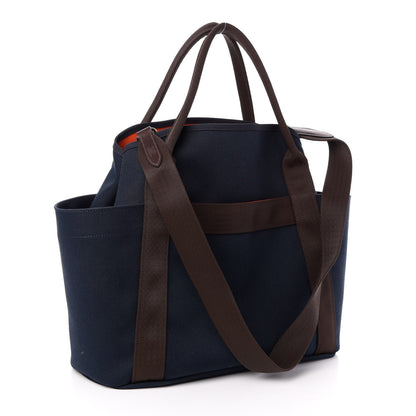 Hermes Toile Sac De Pansage Groom Bleu Navy Feu 3 of 11