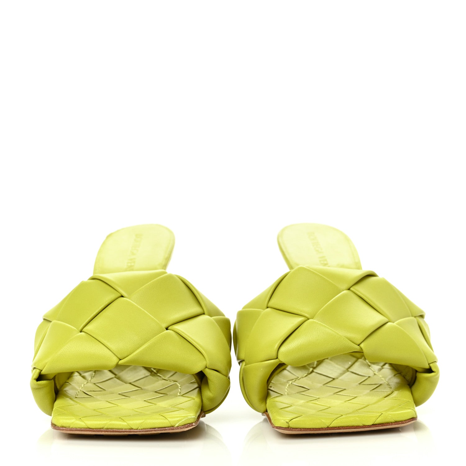 Bottega Veneta Nappa Maxi Intrecciato Lido 90mm Mule Sandals 36 Acid 2 of 8