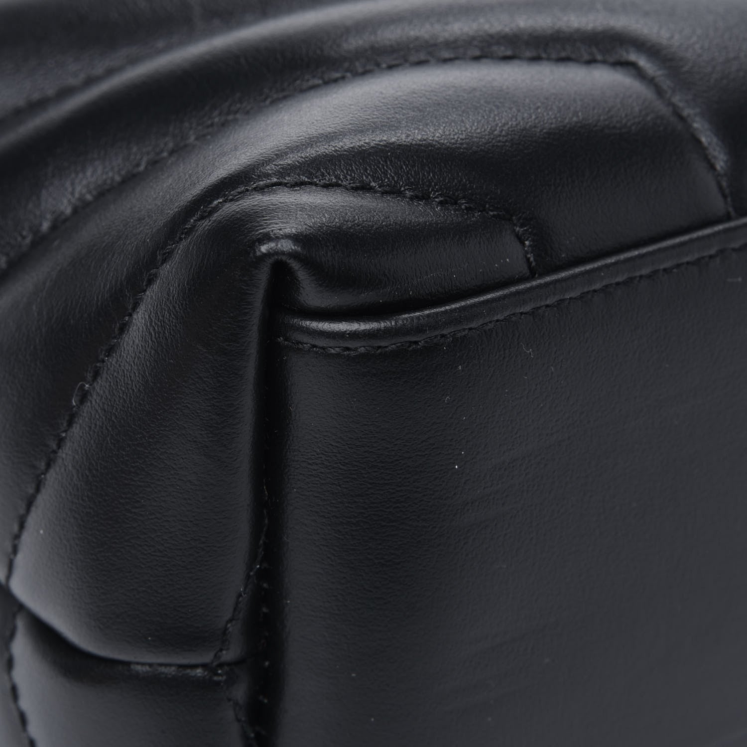 Saint Laurent Calfskin Y Quilted Monogram Small Loulou Chain Satchel Black 9 of 12