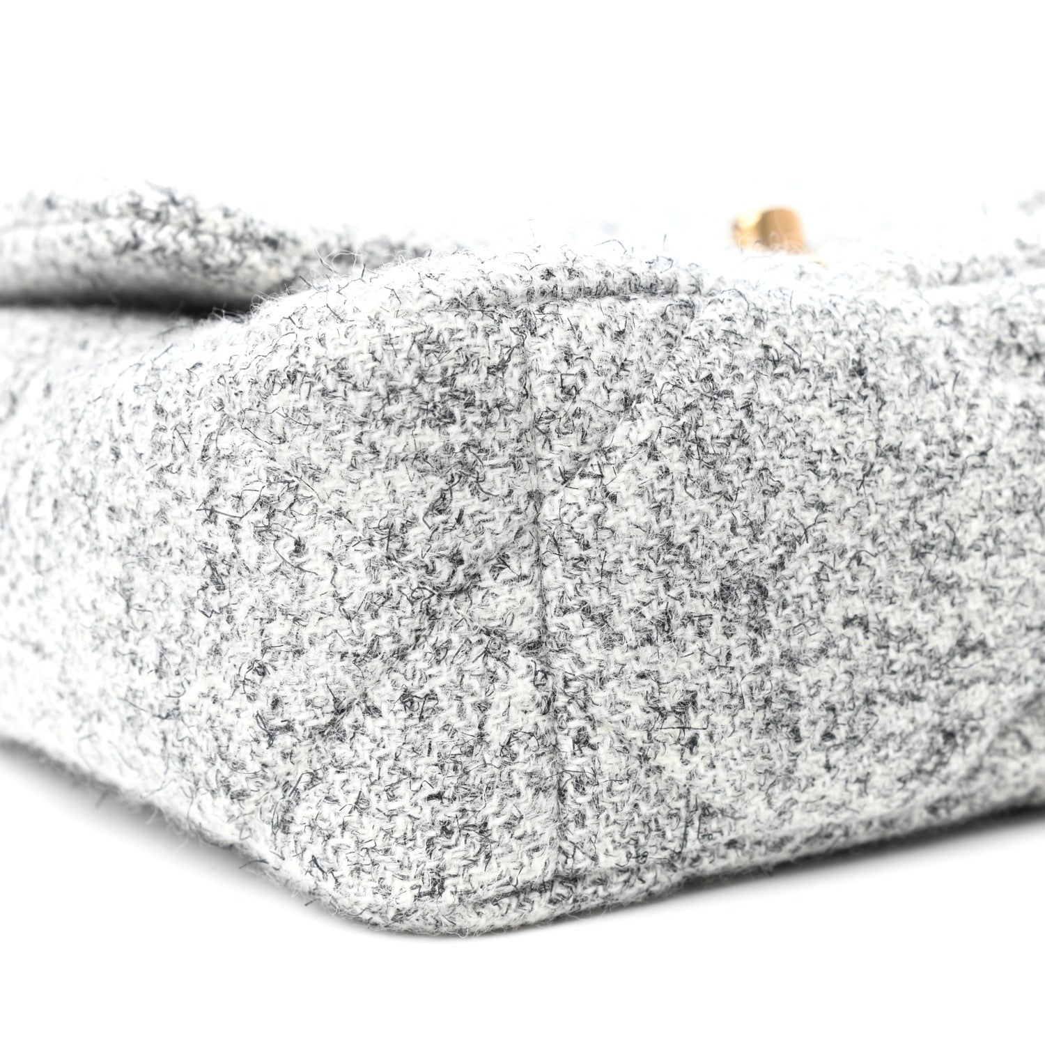Chanel Tweed Quilted Medium Chanel 19 Flap Grey Ecru 8 of 11