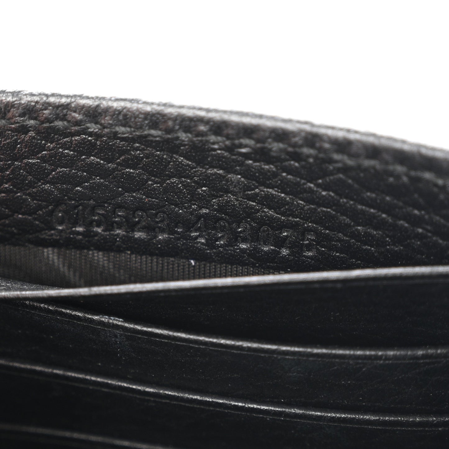 Dollar Calfskin Interlocking G Chain Wallet Black