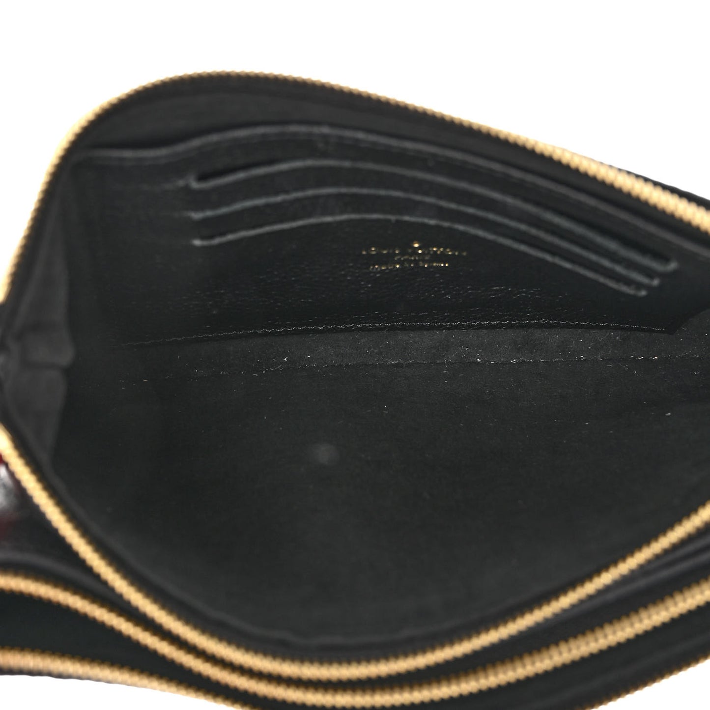 Empreinte Monogram Giant Double Zip Pochette Black Cream