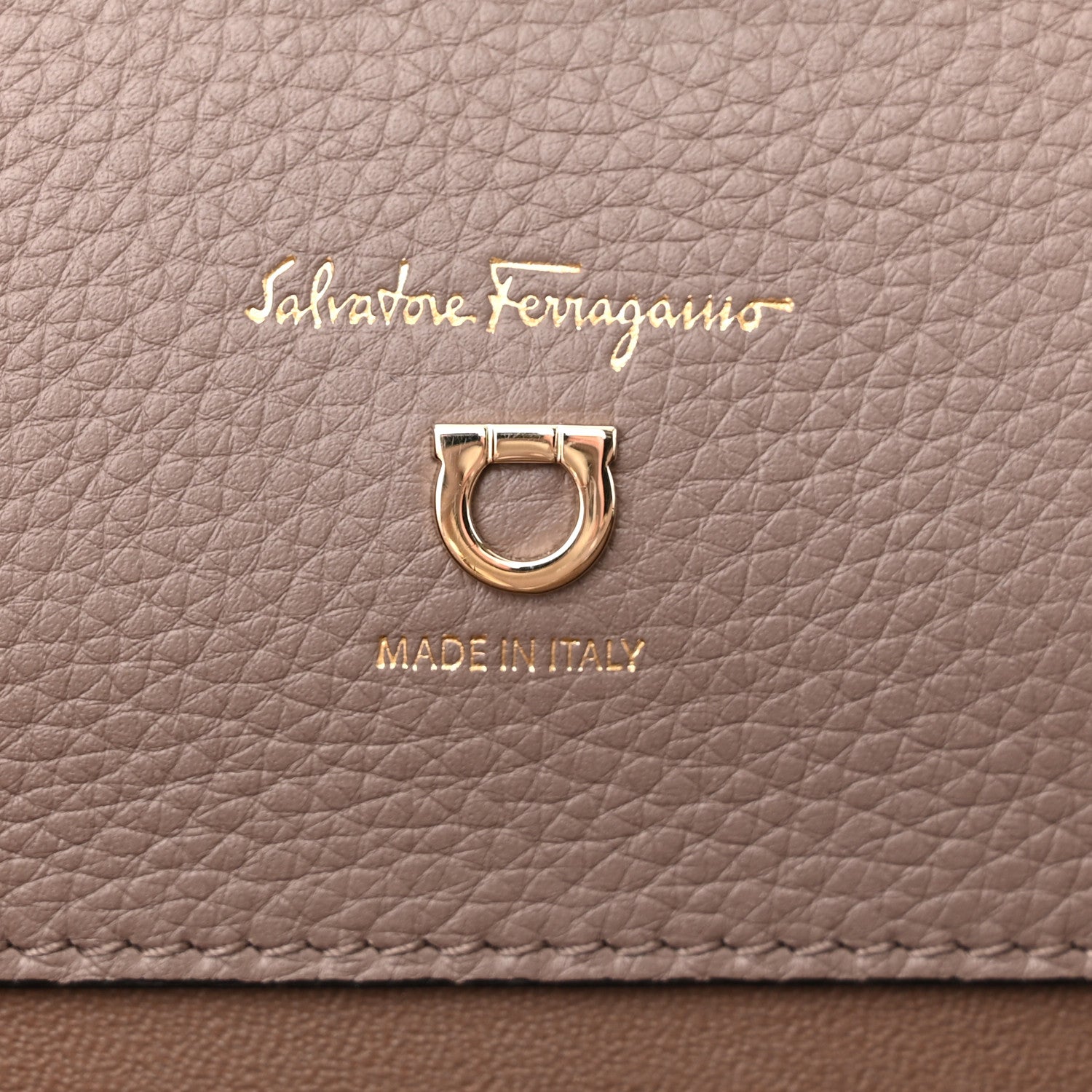 Salvatore Ferragamo Calfskin Studio Bag Caraway Seed 6 of 13