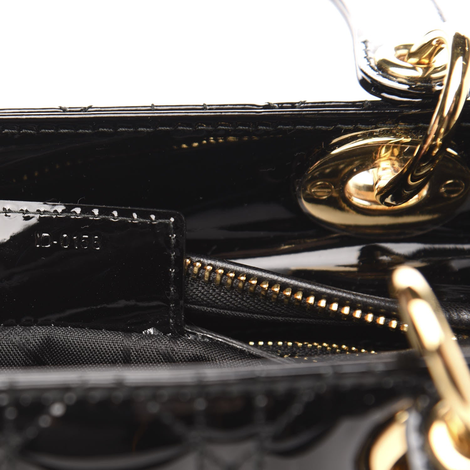 Christian Dior Patent Cannage Medium Lady Dior Black 7 of 9