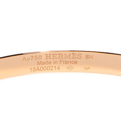 Hermes 18K Rose Gold Diamond PM H D'Ancre Bracelet SH 3 of 5