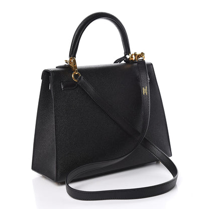 Hermes Epsom Kelly Sellier 25 Black 3 of 52
