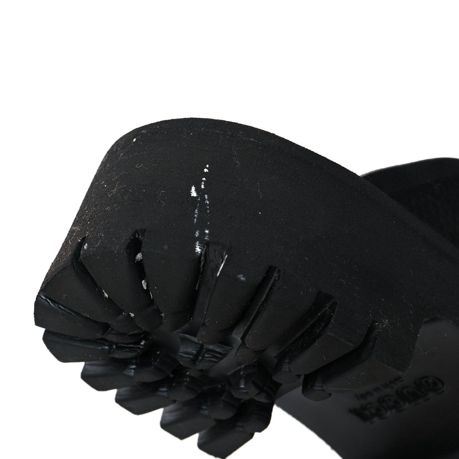 Gucci Rubber GG Monogram Perforated Elea Platform 55mm Lug Sole Sandals 40 Black 9 of 10
