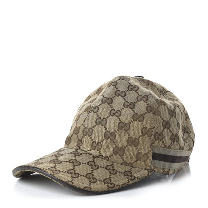Gucci Monogram Web Baseball Hat S Beige 1 of 8