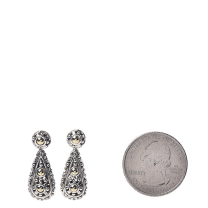 John Hardy Sterling Silver 18K Yellow Gold Jaisalmer Drop Earrings 2 of 4