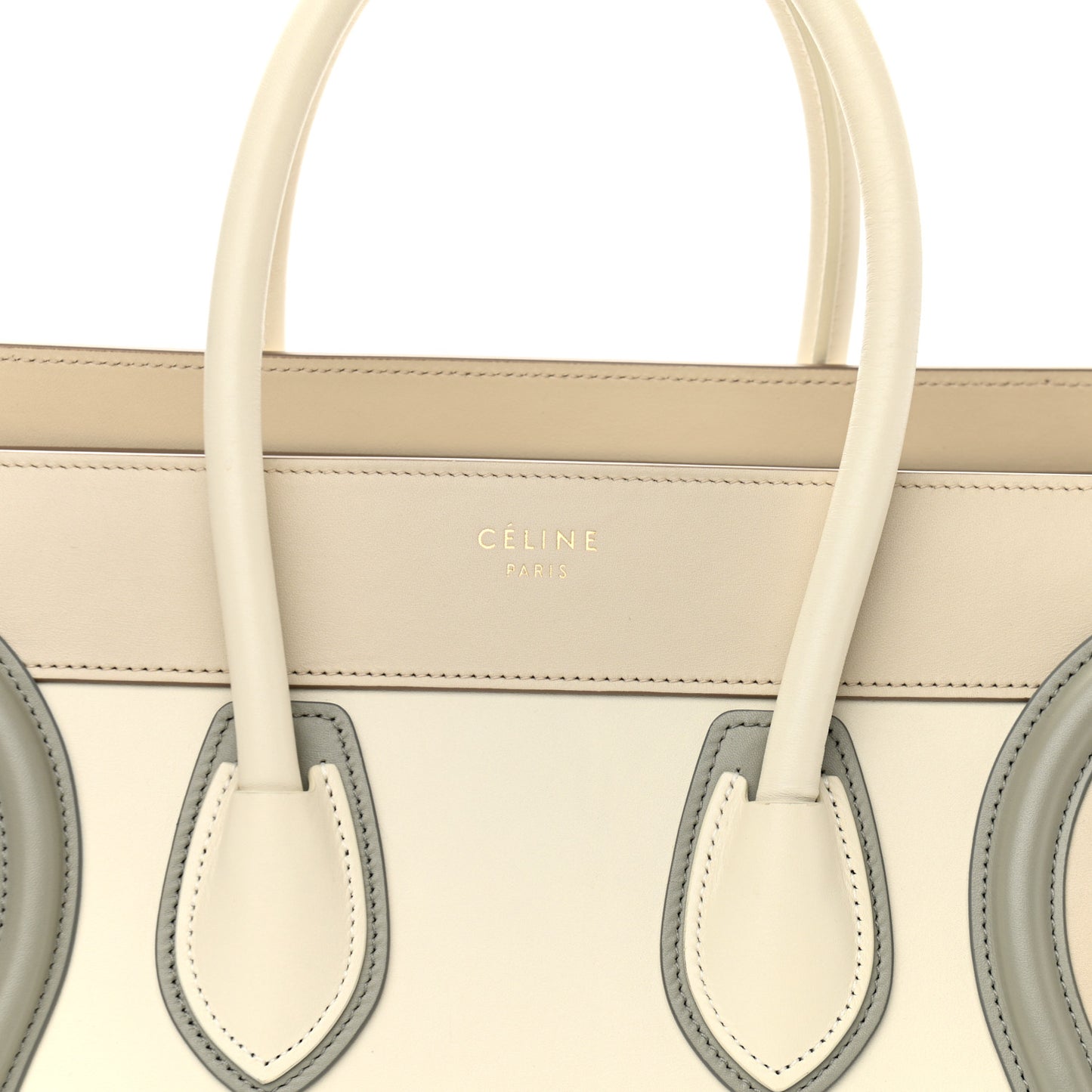 Shiny Smooth Calfskin Micro Tri-Color Luggage Natural