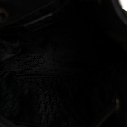 Christian Dior Pony Hair Cannage Drawstring Bag Black 5 of 12