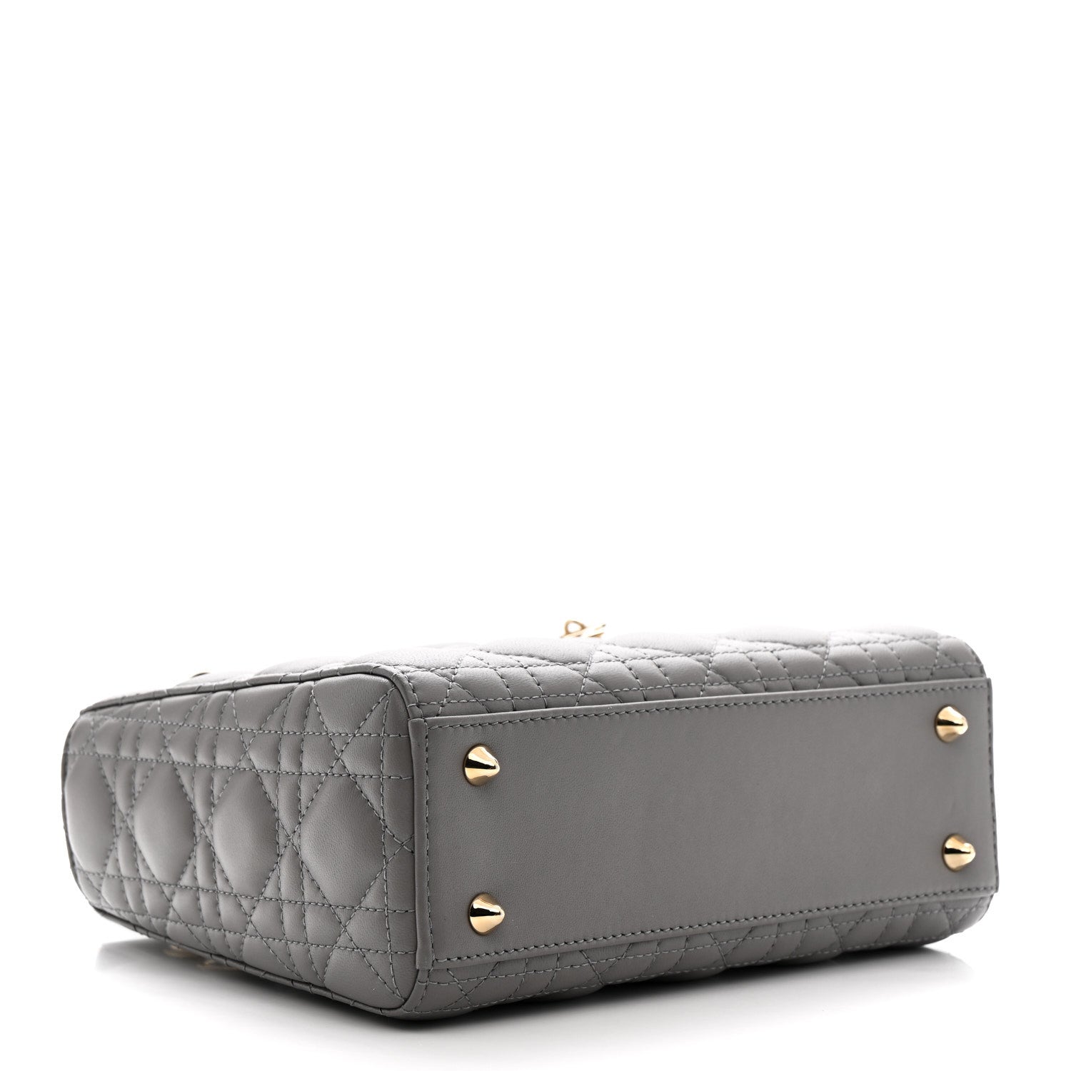 Christian Dior Lambskin Cannage Small My ABCDior Lady Dior Grey