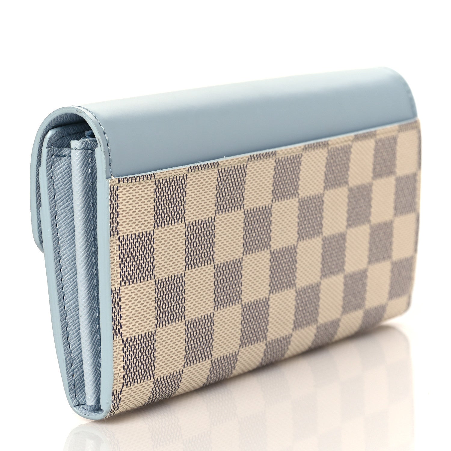 Louis Vuitton Damier Azur Sarah Wallet NM Bleu Olympe 3 of 7