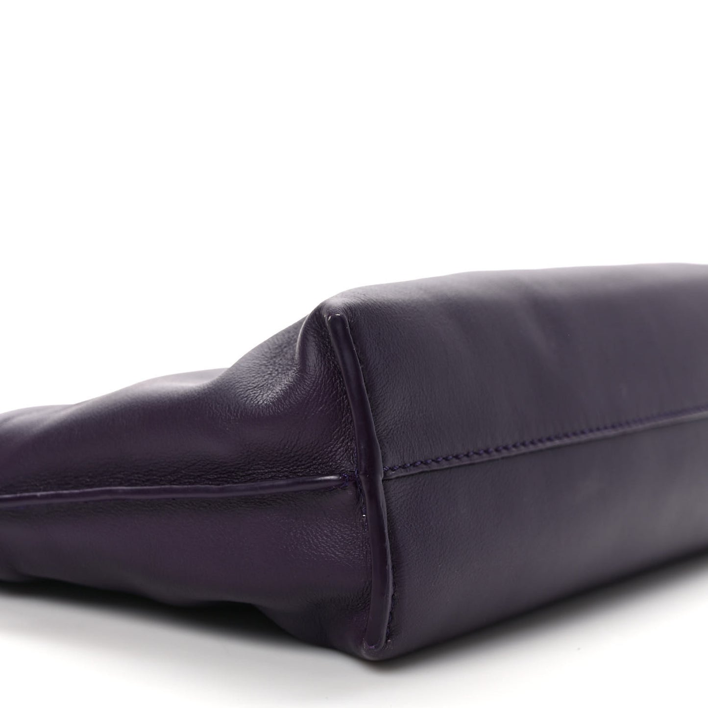 Calfskin Mini Flamenco Knot Clutch Prune