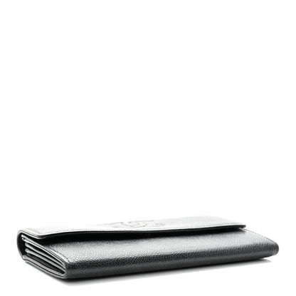 Chanel Caviar Timeless CC Large Gusset Flap Wallet Black 4 of 8