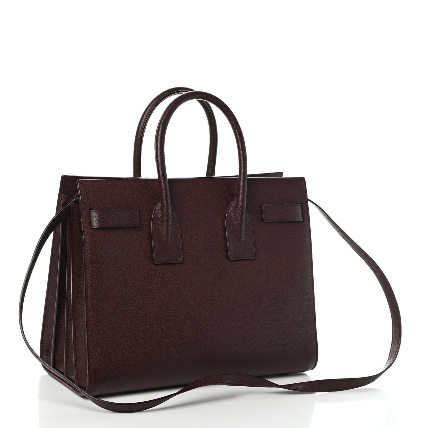 Grained Calfskin Small Classic Sac De Jour Bordeaux