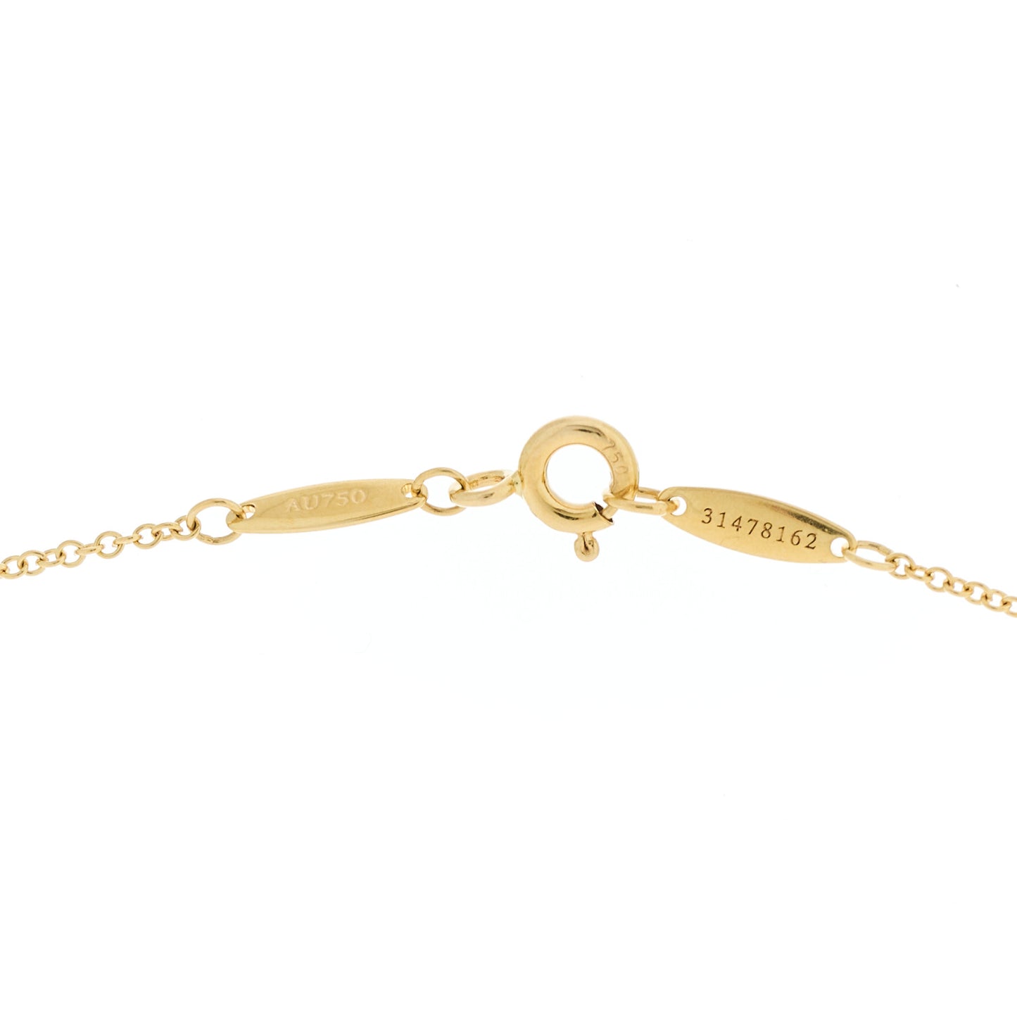 18K Yellow Gold Diamond .05ct Elsa Peretti Diamonds by the Yard Pendant Necklace