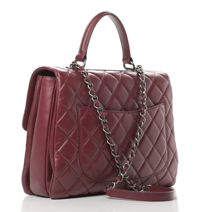Chanel Lambskin Quilted Large Trendy CC Dual Handle Flap Bag Burgundy 3 of 13