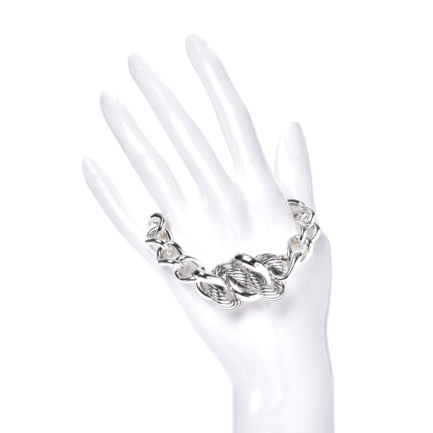 David Yurman Sterling Silver Graduated Curb Link Bracelet 2 of 4