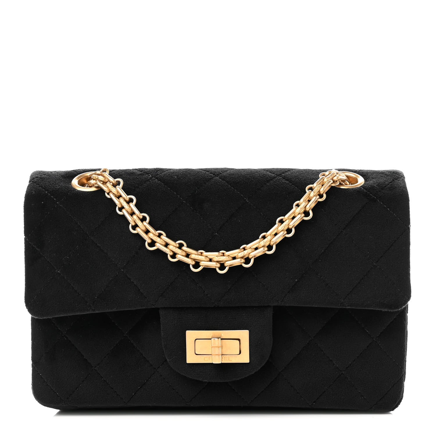 Chanel Velvet Quilted Mini 2.55 Reissue Flap Black 1 of 10