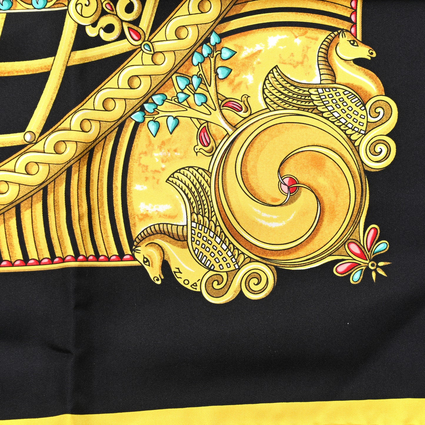 Silk Monnaies Et Symboles De Parisii Scarf 90