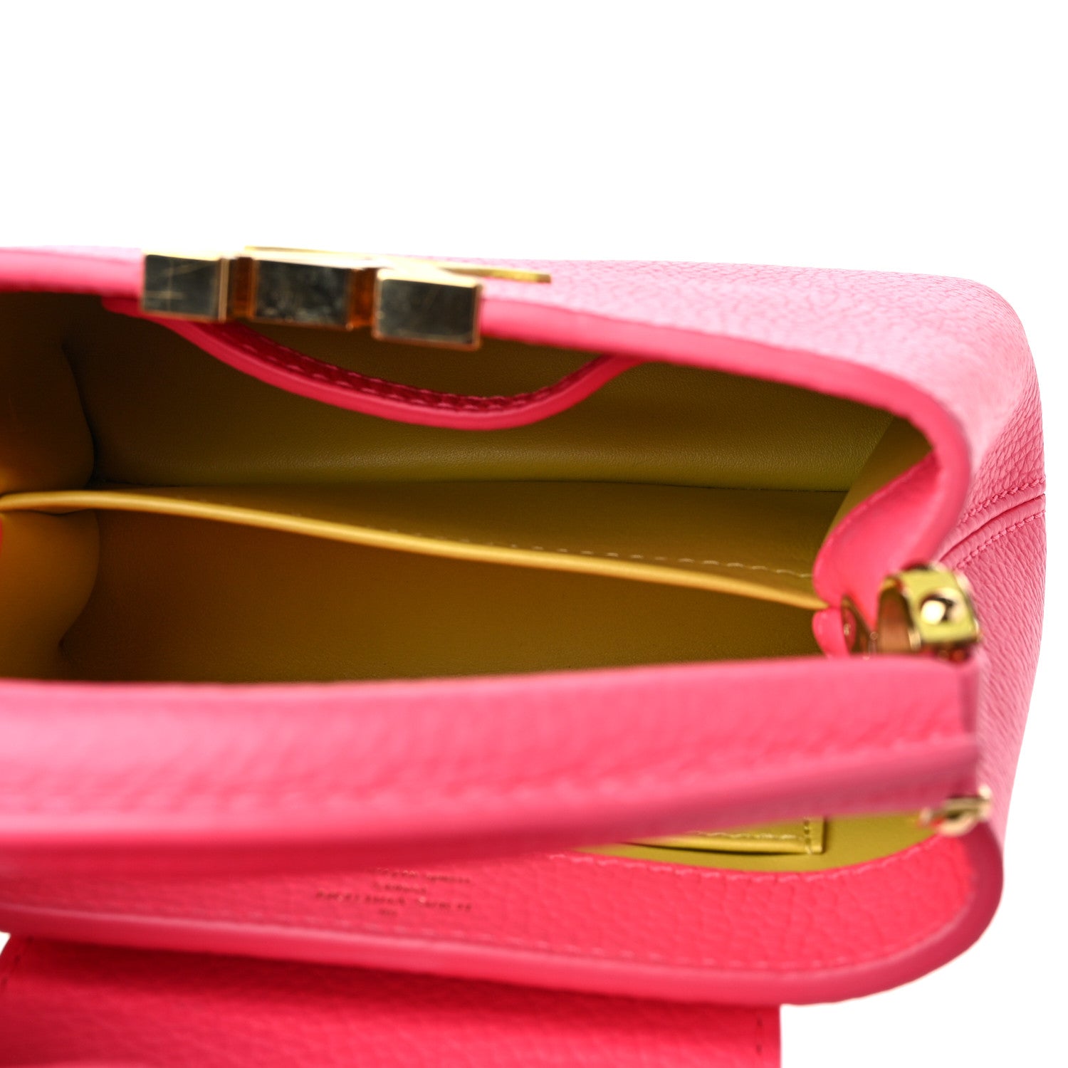 Louis Vuitton Taurillon Capucines Mini Dragon Fruit Pink Cedrat 5 of 8
