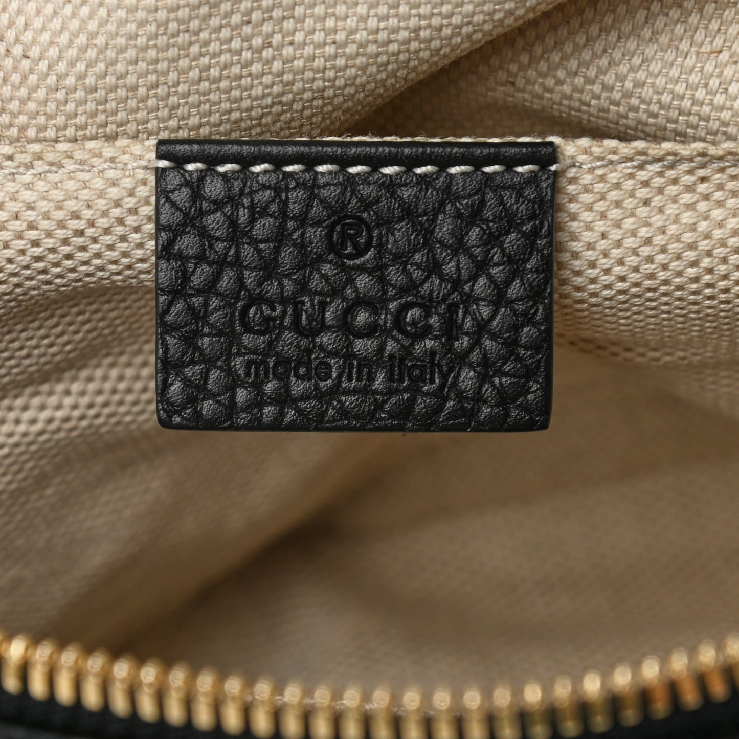 Pebbled Calfskin Small Soho Disco Bag Black