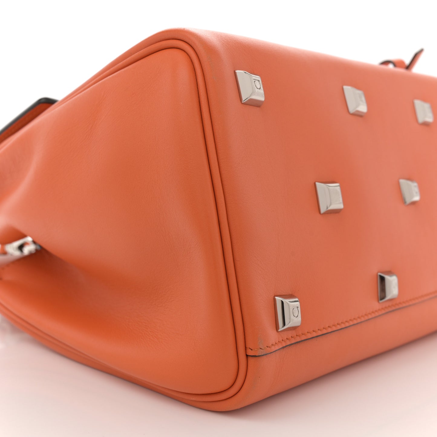 Calfskin Medium Studio Bag Orange