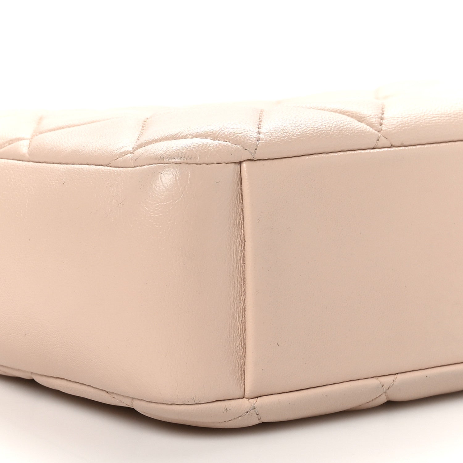 Chanel Lambskin Quilted Small Diamond CC Camera Case Beige 9 of 12