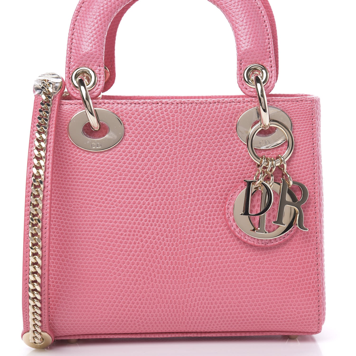 Christian Dior Lizard Mini Lady Dior Pink 7 of 9