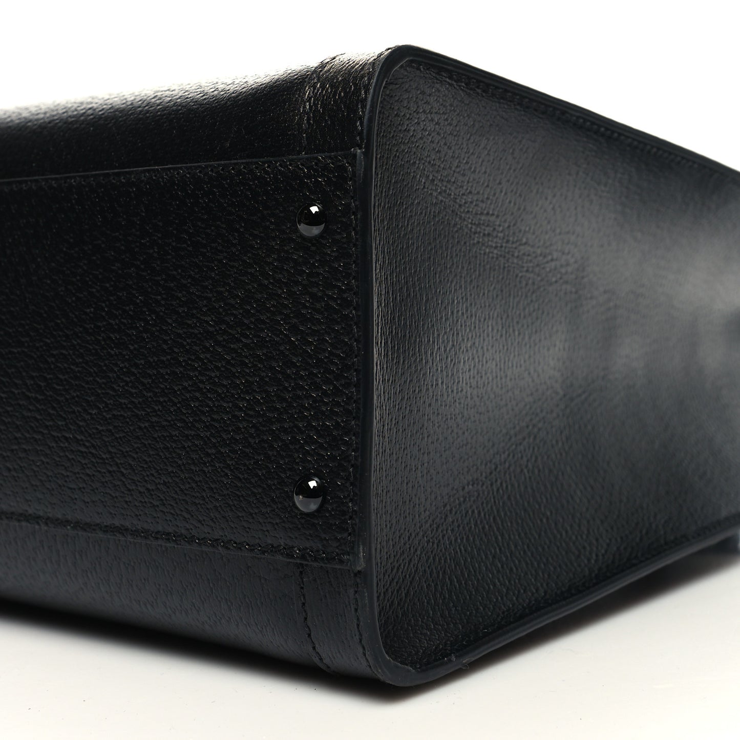 Textured Dollar Calfskin Web Monochrome Large Diana Tote Bag Black
