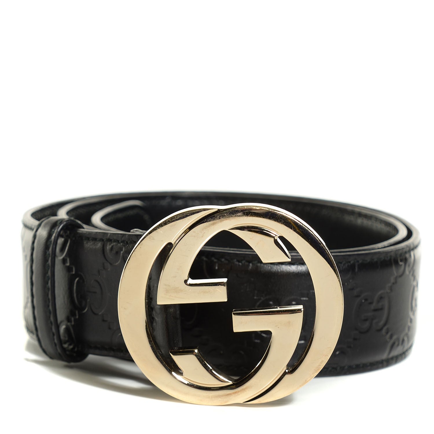 Gucci Guccissima Interlocking G 40mm Belt 80 32 Black 1 of 5