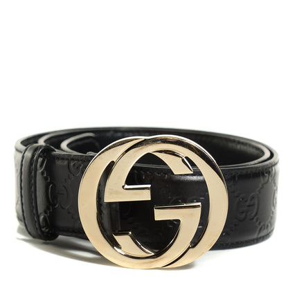 Gucci Guccissima Interlocking G 40mm Belt 80 32 Black 1 of 5