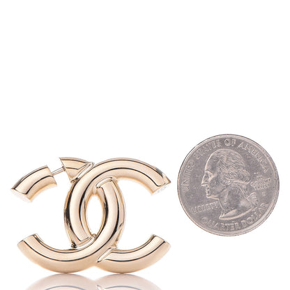 Chanel Metal CC Earrings Gold 2 of 5