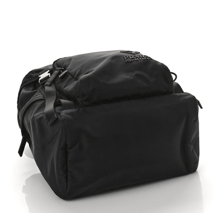 Prada Re-Nylon Saffiano Logo Double Buckle Backpack Black 4 of 8