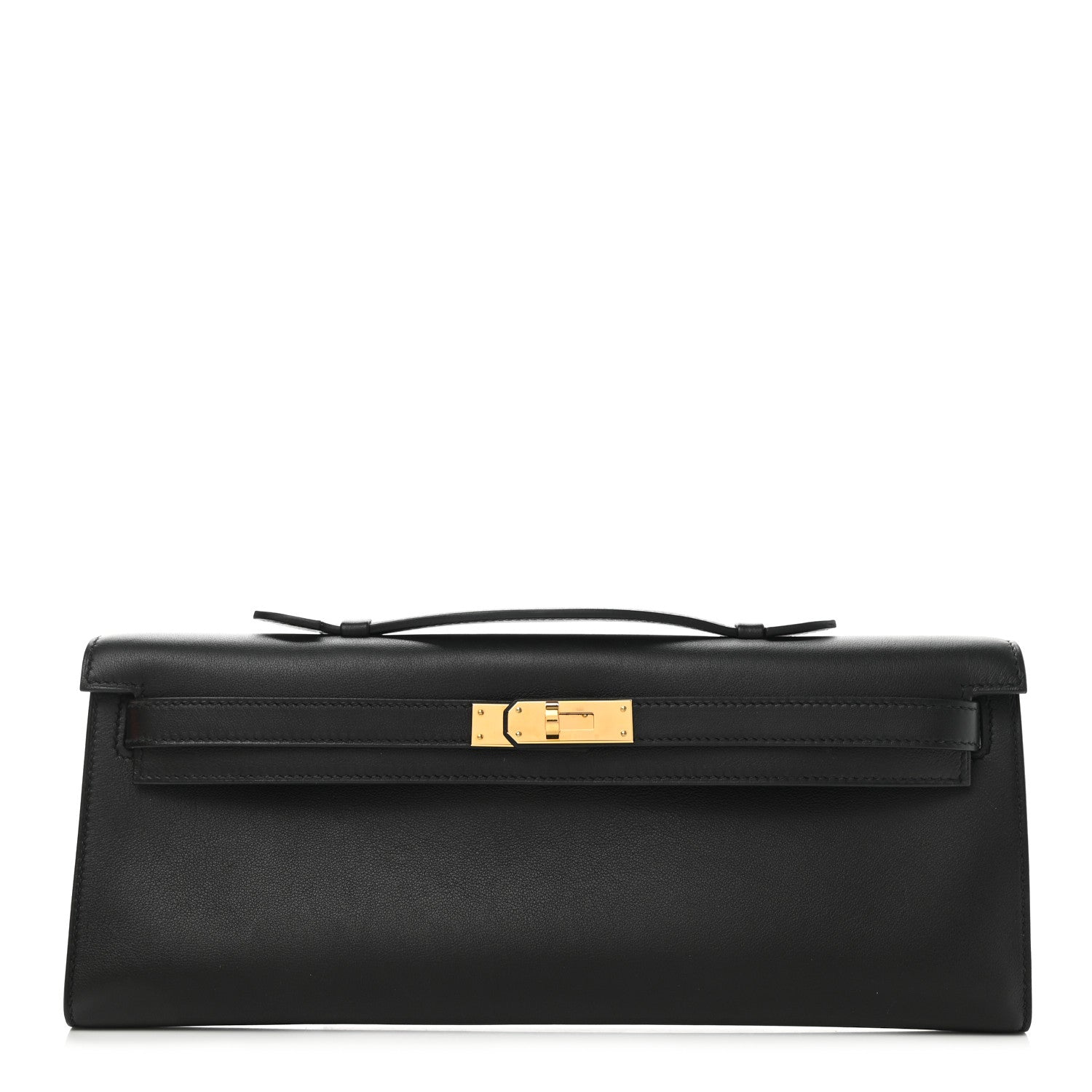 Hermes Swift Kelly Cut Clutch Pochette Black 1 of 9