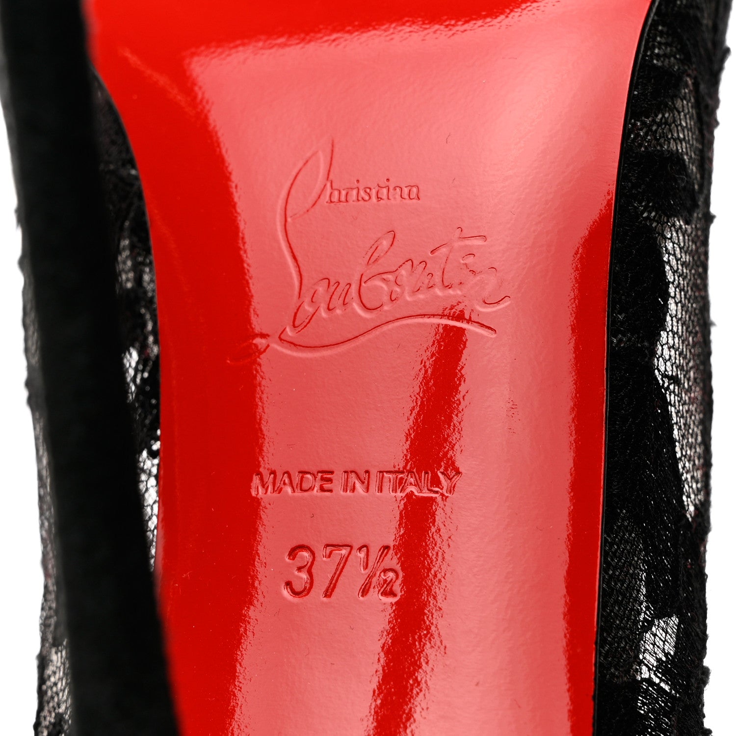 Christian Louboutin Lace Dorissima 100 Pumps 37.5 Black 7 of 11