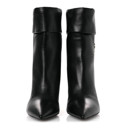 Saint Laurent Lambskin Liz 85 Wedge Booties 37.5 Black 3 of 11