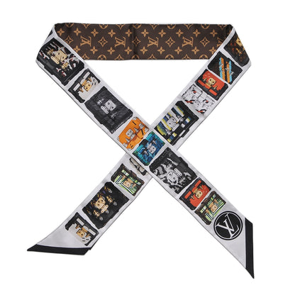 Louis Vuitton Silk Monogram Tribute To Petite Malle BB Bandeau Black 1 of 4