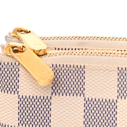Louis Vuitton Damier Azur Double Zip Pochette 12 of 13