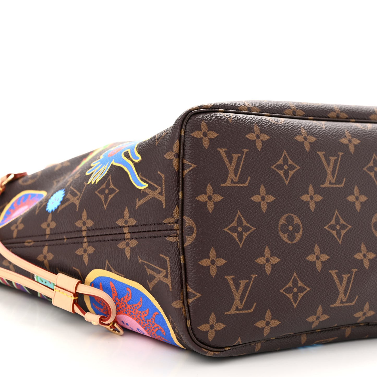 LV X YK Monogram Faces Neverfull MM