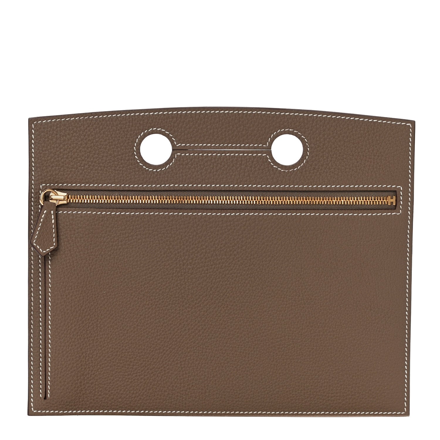 Hermes Togo Backpocket Pouch 30 Etoupe 1 of 10